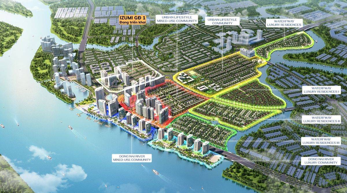 4 Phân khu chính thuộc dự án Izumi City