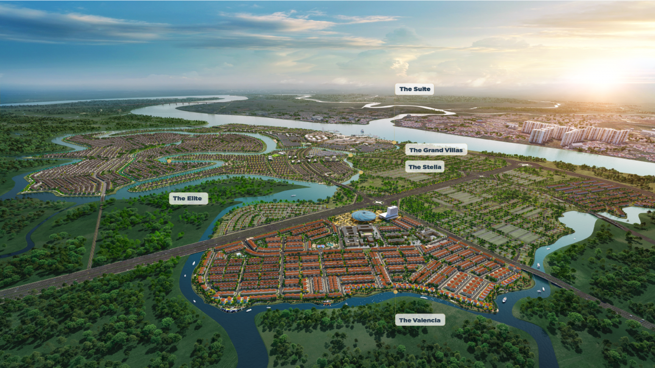 Phối cảnh dự án Aqua City tại xã Long Hưng, Biên Hòa
