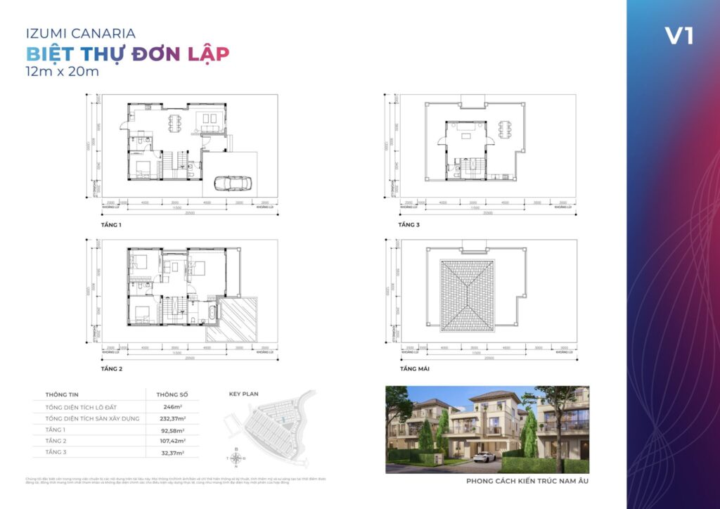 Biệt thự đơn lập Izumi Canaria mẫu V1