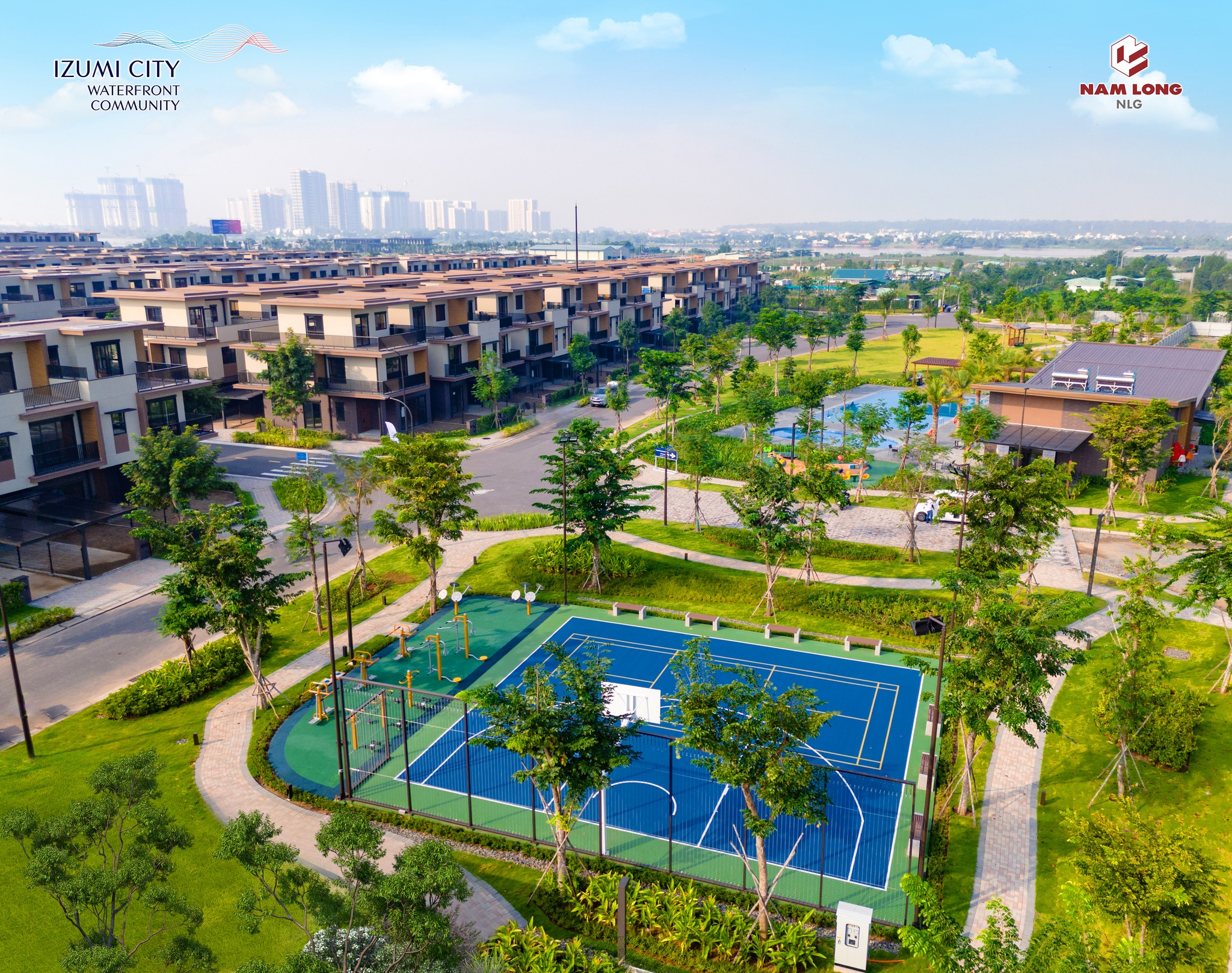 Hình ảnh 1 góc dự án izumi City nhìn từ trên cao